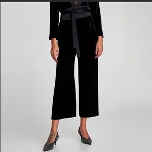 ZARA velvet culottes
